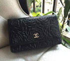 Chanel woc A47421 Black Lambskin Original Leather mini Flap Bag A47421