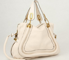 Chloe Paraty Shoulder Bags Calf Leather Beige 29883