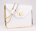 Chloe Sally Shoulder Bags Calf Leather White 508914