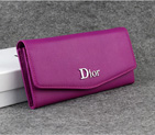 Dior Cowhide Leather Long Leather Wallet 1056 Rose