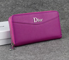 Dior Cowhide Leather Long Leather Wallet 1057 Rose