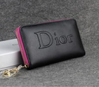 Dior Cowhide Leather Long Leather Wallet with Embossed 1098 Black