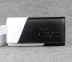 Dior Cowhide Leather Long Leather Wallet with Embossed 5192 Black&White