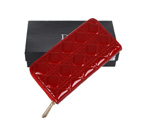 Dior Patent Leather Long Leather Wallet 31101 Red