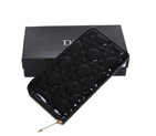 Dior Patent Leather Long Leather Wallet 31102 Black