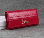 Dior Patent Leather Long Leather Wallet 5192 Red