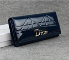 Dior Patent Leather Long Leather Wallet 5192 Royalblue