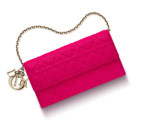 Dior Rendez-Vous wallet in fuchsia lambskin
