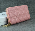 Dior Sheepskin Leather Long Leather Wallet 1098 Pink