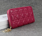 Dior Sheepskin Leather Long Leather Wallet 1098 Red