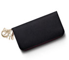Dior Voyageur wallet in black bullcalf leather