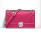 Diorama flap bag in fuchsia lambskin