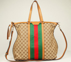 Gucci 309620 Rania Canvas Top Handle Bag Light Brown