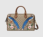Gucci Exclusive GG Supreme top hand bag with embroideries 409527 K8KAG 8315