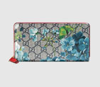 Gucci GG Blooms zip around wallet 404071 KU2IG 8492