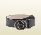 Gucci GG supreme canvas belt with interlocking G buckle 295777 KGDHR 1078
