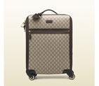 Gucci GG supreme canvas four wheel carry-on suitcase