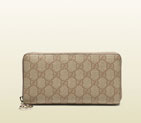 Gucci GG supreme canvas zip around wallet