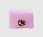 Gucci Leather card case with Double G and crystals 499783 CWGHT 5871