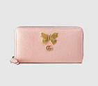 Gucci Leather zip around wallet with butterfly 499363 CAOGT 5969