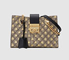 Gucci Padlock small GG bees shoulder bag 498156 9F26G 8319