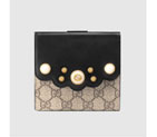 Gucci Peony GG Supreme french flap wallet 431480 KHNKT 9769