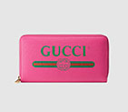 Gucci Print leather zip around wallet 496317 0GCAT 8840