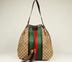 Gucci Rania Drawstring Shoulder Bag 309622 Brown