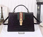 Gucci Sylvie crocodile top handle bag 431665 DVU0G 1000