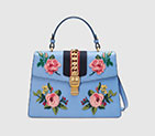 Gucci Sylvie embroidered leather top handle bag 431665 CVLZG 4374