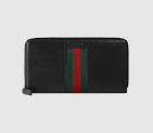 Gucci Web leather zip around wallet 408831 CVL1N 1060