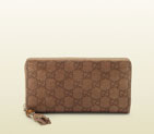 Gucci bamboo tassel guccissima leather zip around wallet