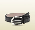 Gucci black guccissima belt with round buckle 285464 AA61N 1000