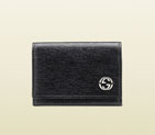 Gucci black leather card case 306717 ARU0N 1000