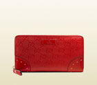 Gucci bright diamante leather zip around wallet