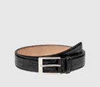 Gucci crocodile belt with square buckle 345658 E7I0N 1000