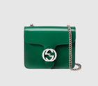 Gucci interlocking polished leather shoulder bag