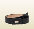 Gucci leather belt with hidden buckle 353345 AP00N 1000