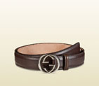 Gucci leather belt with interlocking G buckle 336829 AP00N 2140