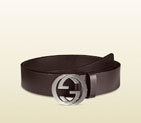Gucci leather belt with interlocking G buckle 368186 BGH0N 2140