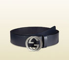 Gucci leather belt with interlocking G buckle 368186 BGH0N 4009