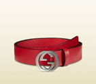 Gucci leather belt with interlocking G buckle 368186 BGH0N 6420