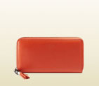 Gucci leather zip around wallet