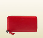 Gucci leather zip around wallet