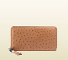 Gucci ostrich zip around wallet