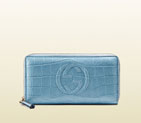 Gucci soho crocodile zip around wallet