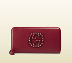 Gucci soho studded leather zip around wallet