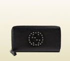 Gucci soho studded leather zip around wallet