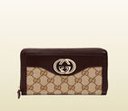 Gucci sukey original GG canvas zip around wallet