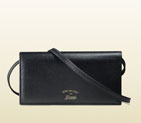Gucci swing leather wallet with strap